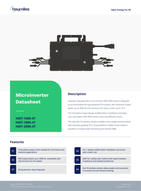 HOYMILES Mikroinwerter HMT-1600-4T 3F (4*540W) HOYMILES Mikroinwerter HMT-1600-4T 3F (4*540W)