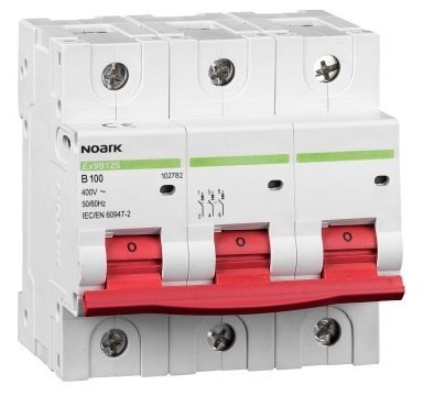 NOARK Wyłącznik nadprądowy 3P Typ B 100A 15kA AC (102782) NOARK Wyłącznik nadprądowy 3P Typ B 100A 15kA AC (102782)