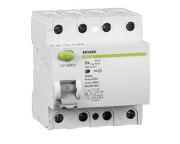 NOARK Residual current circuit breakers 4P Type A 63A 6kA 100mA AC (108367).