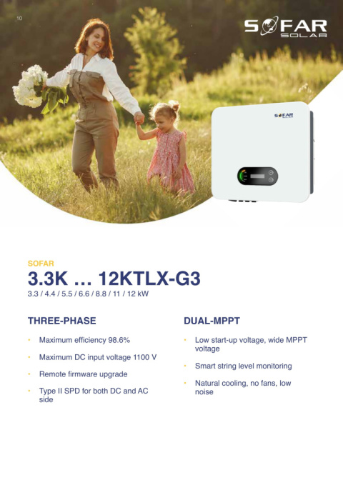 SOFAR 6.6KTL-X-G3 3-phase 2xMPPT SOFAR 6.6KTL-X-G3 3-phase 2xMPPT