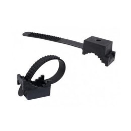 Anschraubbare Kabelschelle mit Kabelbinder schwarz UP-30/50 UV-Packung: 50 Stück.