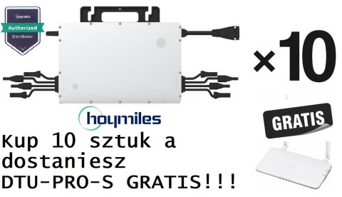 10 X HOYMILES Mikroinwerter HMS 1800-4T 1F (4*600W) + DTU-PRO-S