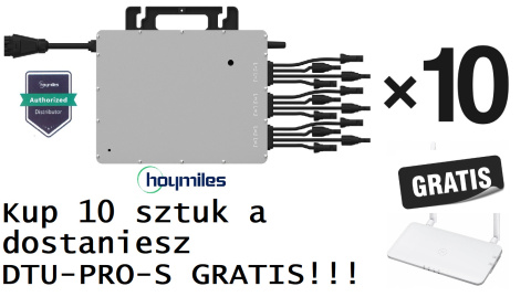 10 X HOYMILES Microinverter HMT-2250-6T 3F (6*470W) + DTU-PRO-S