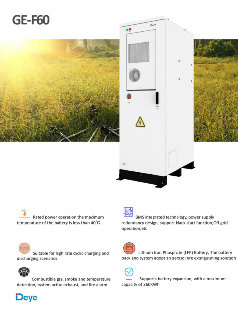 DEYE Magazyn Energii HV bateria GE-F60 614.4V 100Ah 61.44kWh (wysokonapięciowy) DEYE Magazyn Energii HV bateria GE-F60 614.4V 100Ah 61.44kWh (wysokonapięciowy)