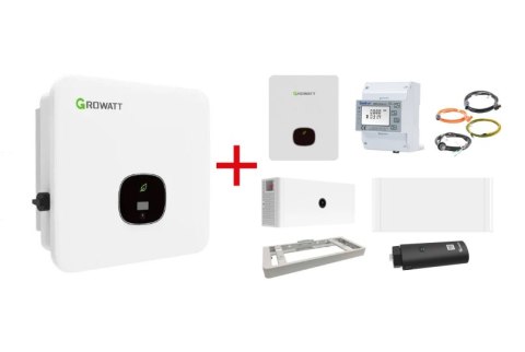 GROWATT Zestaw hybrydowy: MOD-6000TL3-XH(BP) 3-faz +Bateria APX 10kWh+podstawa+kontroler APX 98020+Smart Meter 3-faz+WiFi-X+Back