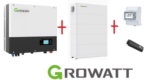 GROWATT Zestaw hybrydowy: SPH 7000TL3 3-faz+Bateria ARK 10kWh+podstawa+kontroler APX 60050+Smart Meter 3-faz+WiFi-X