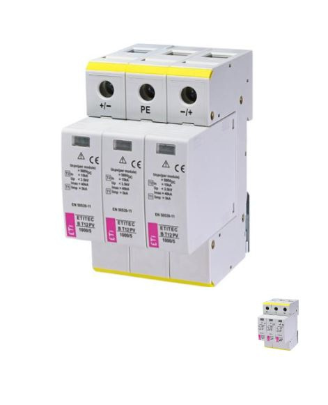 ETITEC EM Ogranicznik przepięć do systemów PV T1 T2 (B i C) 1100/6,25 Y ETITEC EM Ogranicznik przepięć do systemów PV T1 T2 (B i C) 1100/6,25 Y