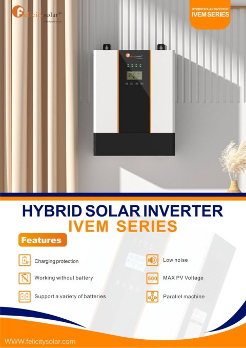 Felicity Inwerter hybrydowy Off-grid IVEM5048, 5KW, 48V (1-fazowy) Felicity Inwerter hybrydowy Off-grid IVEM5048, 5KW, 48V (1-fazowy)