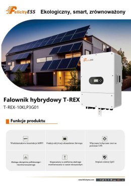 Felicity Inwerter hybrydowy 10kW T-REX-10KLP3G01 3-fazowy (niskonapięciowy)
