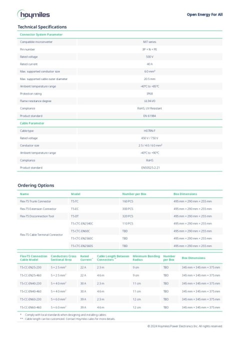 HOYMILES MIT FLEX-T5 Trójnik do przewodu AC 3F HOYMILES MIT FLEX-T5 Trójnik do przewodu AC 3F