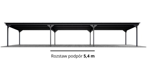 Wiaty / Carport U1 z konstrukcją pod PV (Rozstaw podpór 5,4m) Wiaty / Carport U1 z konstrukcją pod PV (Rozstaw podpór 5,4m)