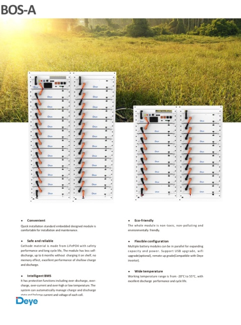 DEYE Magazyn Energii HV bateria BOS-A 7,68 kWh (wysokonapięciowy) DEYE Magazyn Energii HV bateria BOS-A 7,68 kWh (wysokonapięciowy)