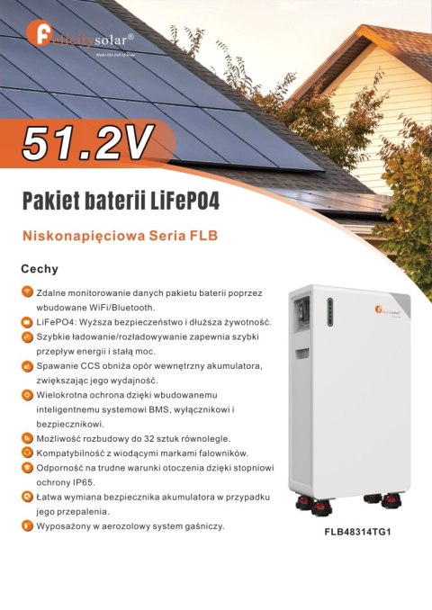 Felicity Bateria FLB48314TG1 16kWh 51,2V (IP65) (niskonapięciowy) Felicity Bateria FLB48314TG1 16kWh 51,2V (IP65) (niskonapięciowy)