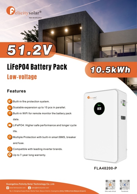 Felicitys Batterie FLA48200 10.5kWh 51.2V (IP21) (Niederspannung) Felicitys Batterie FLA48200 10.5kWh 51.2V (IP21) (Niederspannung)
