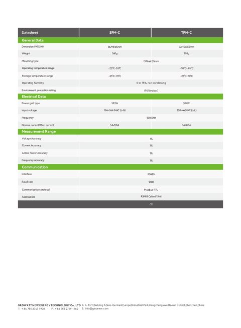 GROWATT Licznik Smart Meter 3-fazowy