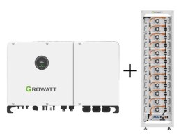 GROWATT Zestaw: Falownik hybrydowy WIT-50K-XHU 3-fazowy+Bateria 60kWh+ kontroler AXE-1000100-C1+Szafa Rackowa