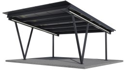 Wiaty / Carport M2 z konstrukcją pod PV (Rozstaw podpór 5,7m)