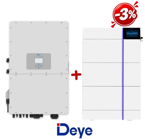 DEYE: Zestaw Inwerter hybrydowy SUN-15K-SG01HP3-EU-AM2+ Bateria GB-L-PRO 12kWh + Jednostka sterująca GB-LBS-PRO(wysokonapięciowy