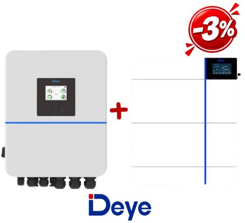 DEYE: Zestaw Inwerter hybrydowy SUN-8K-SG01HP3-EU-DM2+ Bateria GB-L-PRO 8kWh + Jednostka sterująca GB-LBS-PRO(wysokonapięciowy)