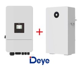 DEYE: Zestaw Inwerter hybrydowy SUN-8K-SG05LP3 + Bateria RW-F16 51,2V 16kWh (niskonapięciowy)