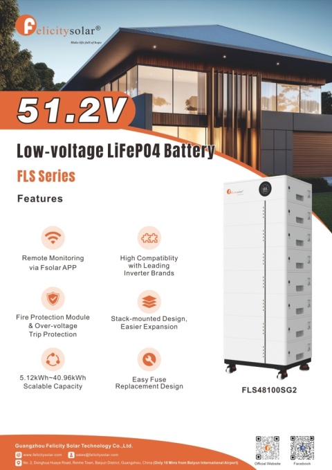 Felicity Dodatkowa Bateria FLS48100SMG2 5.12kWh 51.2V (niskonapięciowy)