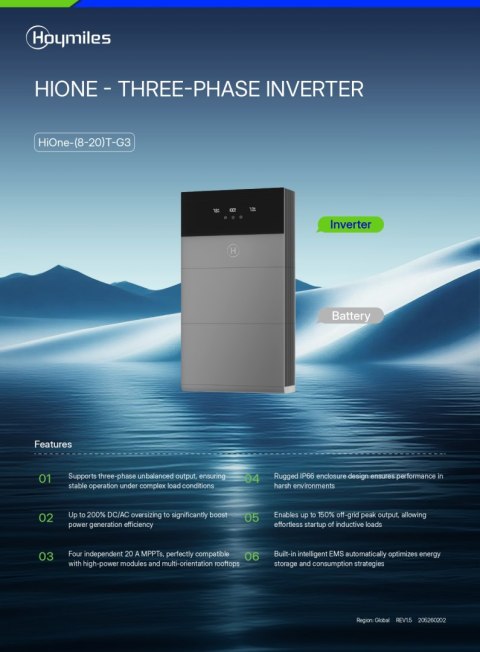 Hoymiles Falownik hybrydowy All in one HiOne-10T-G3