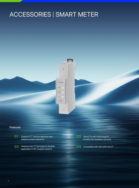 Hoymiles Licznik Smart Meter 2T-G3 z przekładnikami 6xCT 120A (3-fazowy)