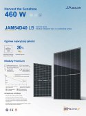JA SOLAR JAM54D40 BIFACIAL 460W LB Czarna rama MC4 (N-Type)