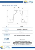 Mostek Trapezowy pochylony Wys=63mm L:330mm z EPDM