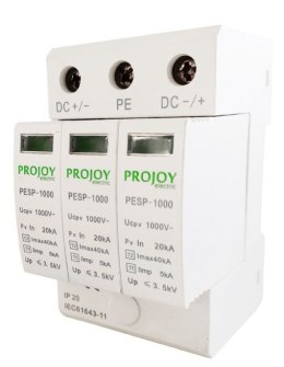 PROJOY Ogranicznik przepięć do systemów PV PESP-1500 T1+T2 1500V DC 3P (311805)