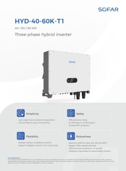 SOFAR Hybrid Inverter HYD-50K-T1 3-phase 4xMPPT