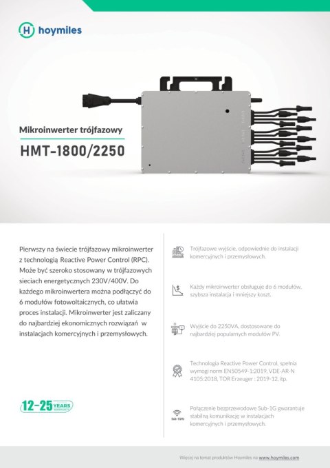 HOYMILES Mikroinwerter HMT-2250-6T 3F (6*470W) HOYMILES Mikroinwerter HMT-2250-6T 3F (6*470W)