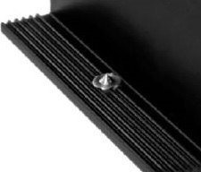 Mittelklemme L: 50 mm mit Erdungsstiften schwarz Mittelklemme L: 50 mm mit Erdungsstiften schwarz