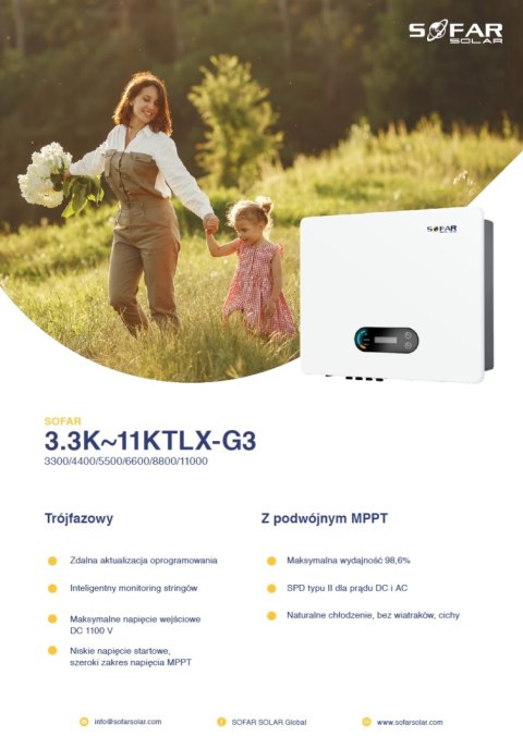 SOFAR 6.6KTL-X-G3 3-phase 2xMPPT SOFAR 6.6KTL-X-G3 3-phase 2xMPPT