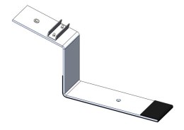 Low bracket for flat roof, ballast construction, non-invasive