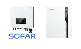 SOFAR Hybrid Inverter HYD6000-EP + SOFAR AMASS GTX 5000 Battery 5.12 kWh