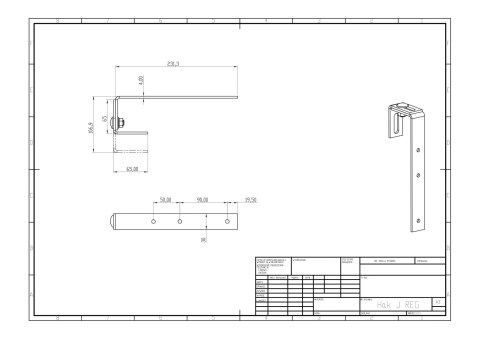 Uchwyt J: 230*30*4mm regulowany Typ:1 Uchwyt J: 230*30*4mm regulowany Typ:1